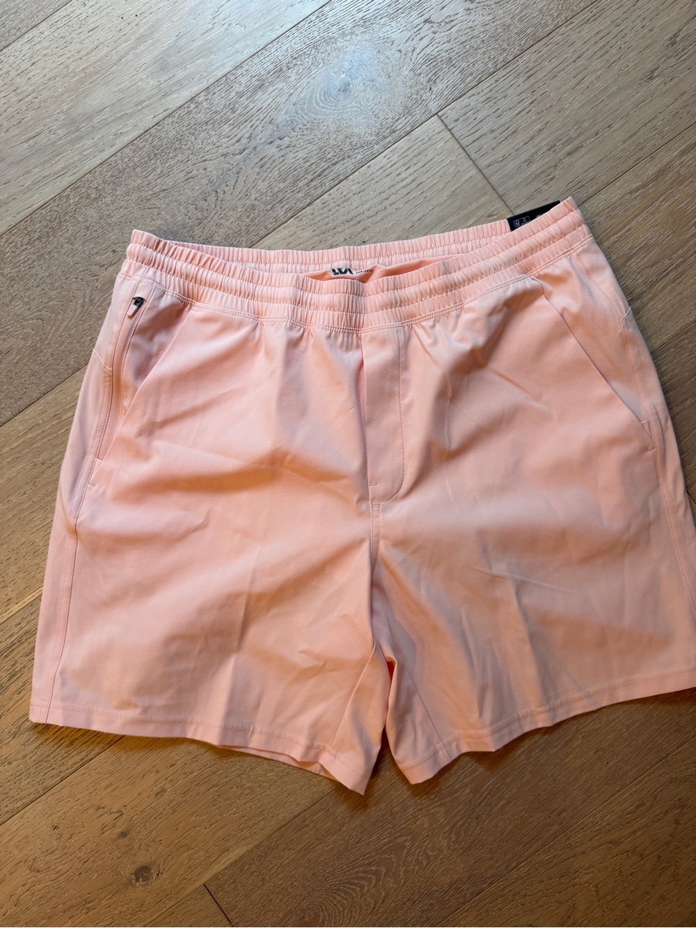 VRST Men’s All-In Lined Shorts 7” Large Peach Swirl Athletic NWT